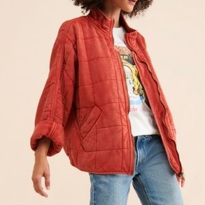 Free People Quilt Jacket - Red